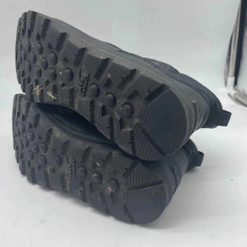 Sorel Out N About Puffy Black‎ Waterproof Winter Ankle Boots NL2692-010 Womens 8